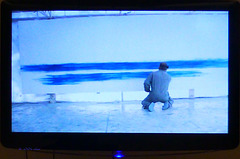 Der Künstler bei der Arbeit