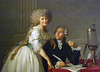 Detail of Antoine-Laurent Lavoisier and his Wife Marie Anne Pierrette Paulz by David in the Metropolitan Museum of Art, February 2014