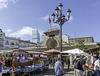 Historische Markt auf dem Plaza de la Libertad und allerlei Meeresgetier