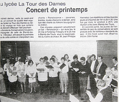 Concert Ancoeur au lycée de Rozay-en-Brie le 05/04/1996