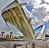 Gateshead Millenium Bridge opening/tilting to let boats through