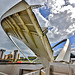 Gateshead Millenium Bridge opening/tilting to let boats through