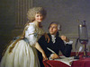 Detail of Antoine-Laurent Lavoisier and his Wife Marie Anne Pierrette Paulz by David in the Metropolitan Museum of Art, February 2014