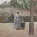 Detail of the Public Garden at Pontoise by Pissarro in the Metropolitan Museum of Art, May 2011