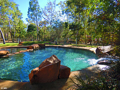 Der Zaun im Undara National Park, Qld, Australien