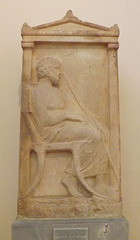 Grave Stele of Tynnias Found in Piraeus in the National Archaeological Museum in Athens, May 2014