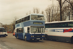 Cambus Limited 501 (E501 LFL) leaving Drummer Street bus station, Cambridge – 24 Feb 1996 (300-13)