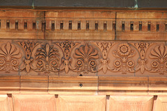 HiramWalker's doorway stone carved detail