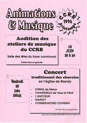 Concert Ancoeur les 18 et 28/06/1996