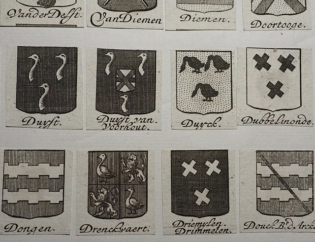 Random shots of a large selection family crests.