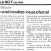 Concert des chorales à l'église de Blandy le 28/06/1996