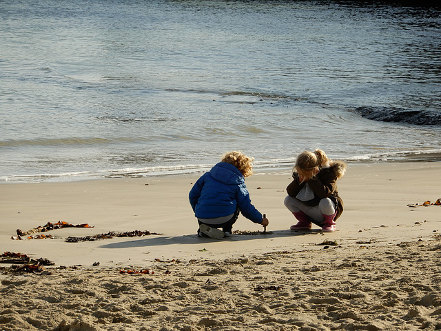 dessin à la plage