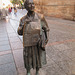 Statue of newspapers seller.