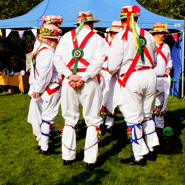 Bathampton Morris Men in Conference at Trowbridge Apple Fair, 2013