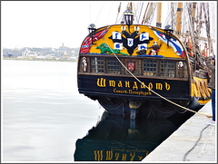 Reflets du Shtandart au port de Saint Malo (35)