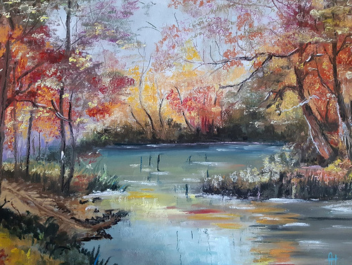 Pastel mai 2020 - la rivière