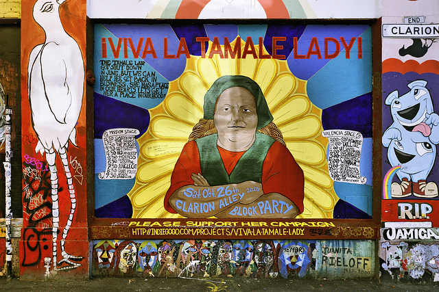 Viva la Tamale Lady! – Clarion Alley, Mission District, San Francisco, California