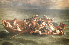 Detail of The Shipwreck of Don Juan by Delacroix in the Metropolitan Museum of Art, January 2019