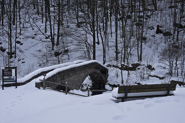 The ancient stone bridge over the Cervo stream - Piedicavallo