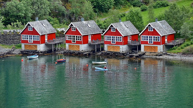 #35 Red houses in  Flåm -  CWP - Contest Without Prize