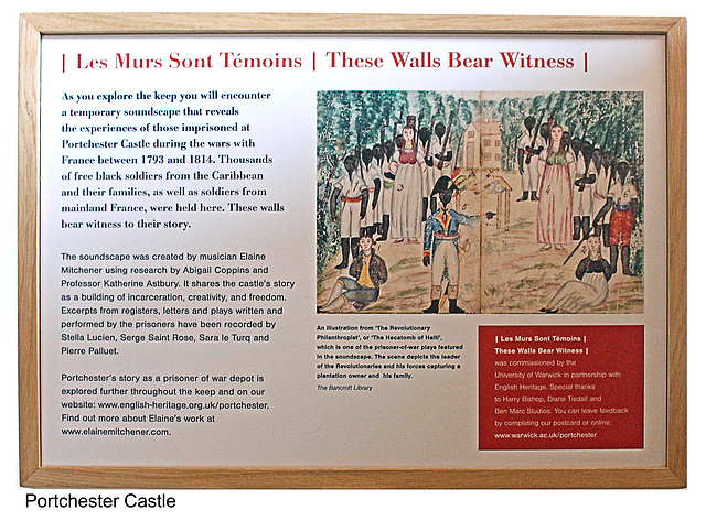 'These Walls Bear Witness' exhibition 3 - Portchester Castle - Display description 11 7 2019