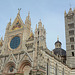 Italy, Duomo di Siena, The Upper Facade and the Bell Tower (Campanile)