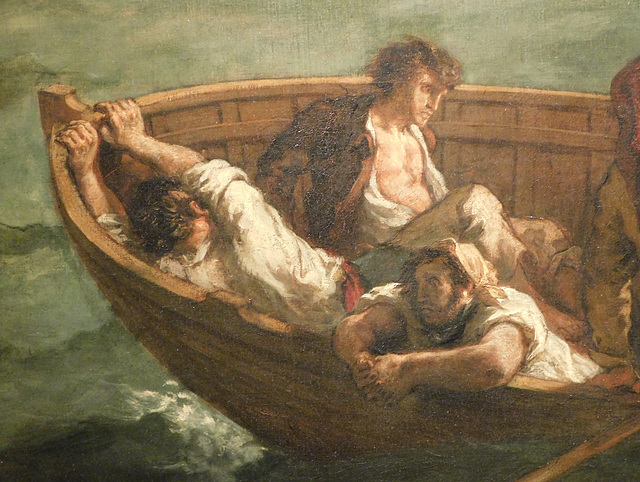 Detail of The Shipwreck of Don Juan by Delacroix in the Metropolitan Museum of Art, January 2019