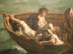 Detail of The Shipwreck of Don Juan by Delacroix in the Metropolitan Museum of Art, January 2019