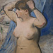 Detail of Nude Arranging her Hair by Manet in the Metropolitan Museum of Art, December 2023