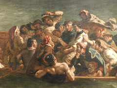 Detail of The Shipwreck of Don Juan by Delacroix in the Metropolitan Museum of Art, January 2019