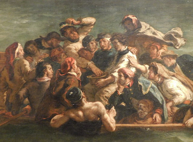 Detail of The Shipwreck of Don Juan by Delacroix in the Metropolitan Museum of Art, January 2019