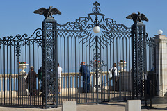 Haifa, Cast Iron Gate at the Upper Entrance to the Baha'i Gardens