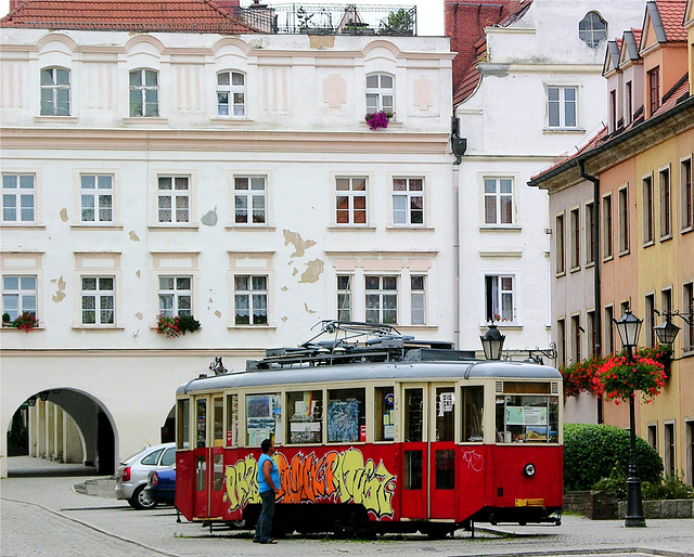 Souvenirladen in der Straßenbahn in Hirschberg - Jelenia Góra