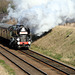 Bulleid Battle of Britain class 4-6-2 34053 SIR KEITH PARK at Woodthorpe Bridge  on the 11.15 Loughborough - Leicester North Great Central Railway 30th January 2016