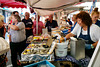 At the fish stall on the Saturday market in Leiden