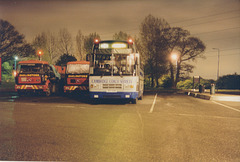 Cambridge Coach Services G97 RGG at Corley bound for Dublin  - 10 May 1996