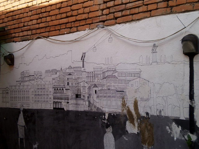 Unfinished mural.