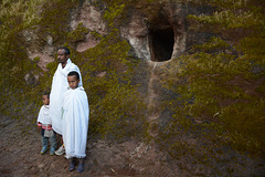 Ethiopia, Lalibela, Near the Hermit's Cell in the Church of Bite-Medkhane-Alem