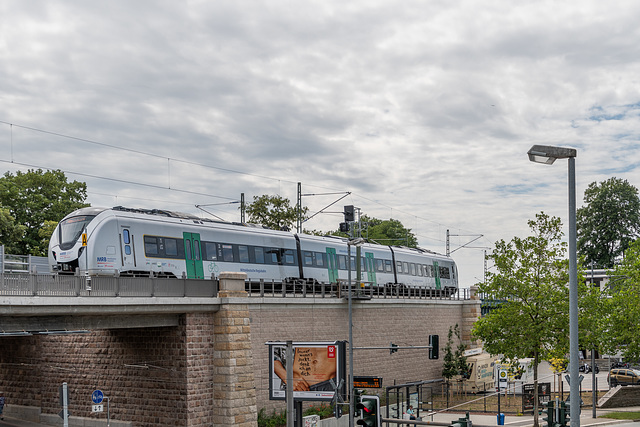 Regionalbahn der MRB auf dem Weg Richtung Zwickau