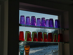 Farbiges Glas im Sonnenlicht ( 3 PiP )