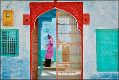 Façade colorée à Jaisalmer