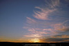 horsetail clouds at sunset