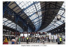 Brighton Station - arrivals barrier - 1111 2021