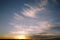 horsetail clouds at sunset 2