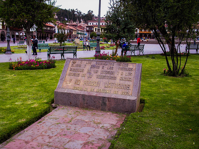 Monument a les víctimes andines de la violència i el genocidi començat el 1492-Cuscó-Qosco-Perú