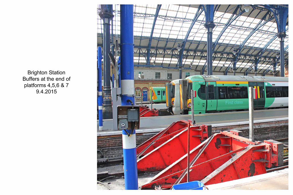 Brighton station Buffers platforms 4 - 7 9 4 2015