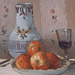 Detail of Still Life with Apples and a Pitcher by Pissarro in the Metropolitan Museum of Art, May 2011