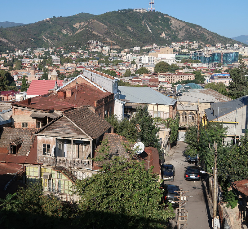 Morning view from our hotel's roof terrace