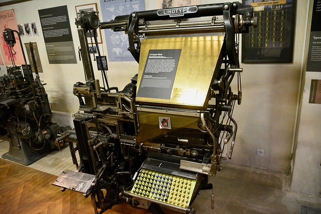 Prague 2019 – National Technical Museum – Linotype Ideal typesetting machine