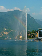 Lugano mit dem San Salvatore im Hintergrund